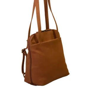Convertible Shoulder bag to Backpack - 'Bucksport' - (Buff Leather)