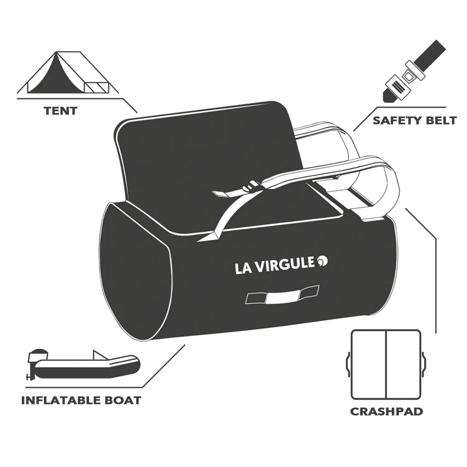 Convertible Waterproof Duffle Bag - Hors Bord | LA VIRGULE
