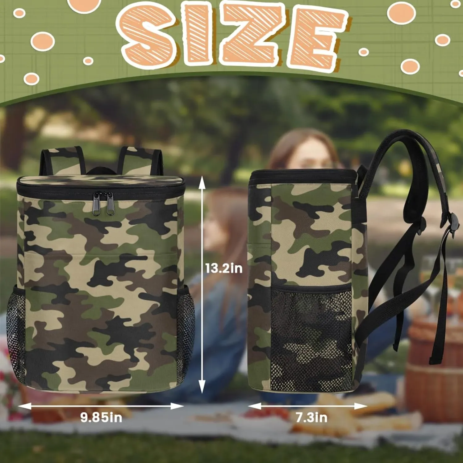 Cooler Backpack 30 Cans for Women Men - Insulated Waterproof Leak Proof Coolers Bag Ice Chest Backpacks for Picnic Beach Travel Camping
