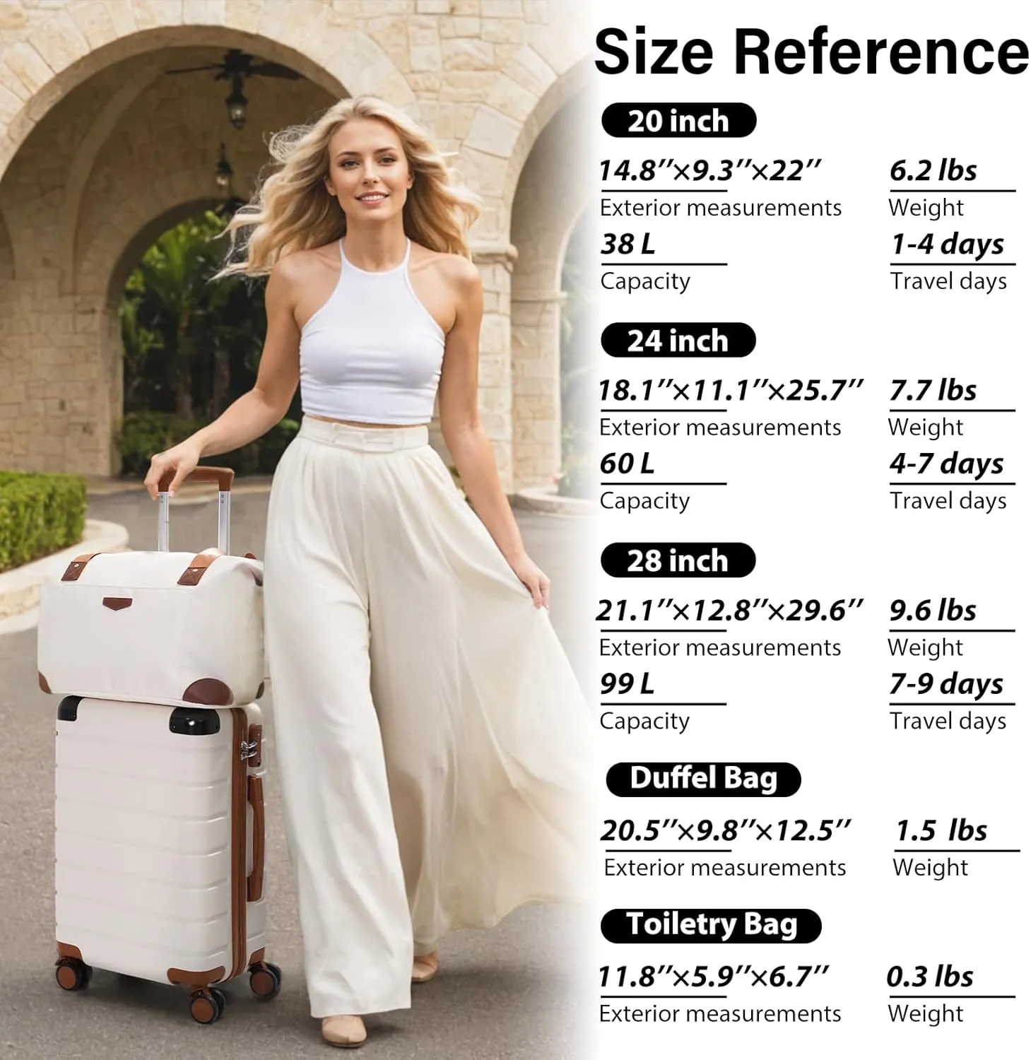 Coolife Luggage Set Suitcase 3 Piece Set Carry On Travel Luggage TSA Lock Spinner Wheels Aluminum Corner Protectors Hard Shell Lightweight Suitcase Set