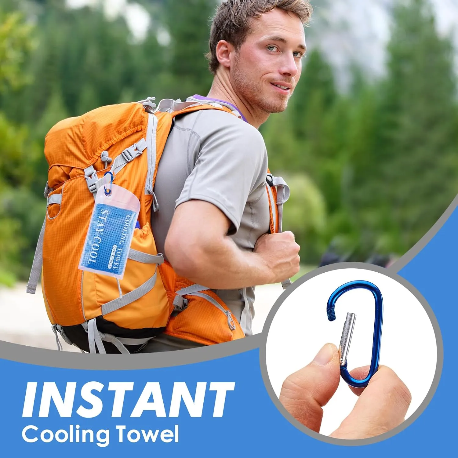 Cooling Towels for Neck and Face - 12Pack 47x12 Inch Ice Cold Microfiber Towels, Soft & Breathable Cooling Towel for Hot Weather, Sports, Yoga, Workout, Running, Golf, Camping