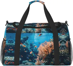 Coral Reef Foldable Travel Duffel Bag Tote Carry On Luggage Bag For Weekend Getaways, For Spontaneous Trips