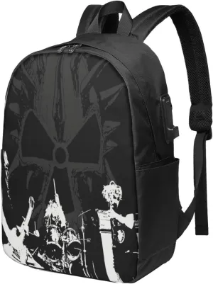 Corrosion Music of Conformity Laptop Backpack, Travel Computer Bag with USB Charging Port, Work Business Backpacks