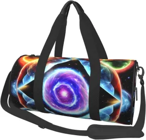 Cosmic Stars# Round Large Capacity Foldable Duffel Bag For Women Men, Gym Tote, Sports Duffel.