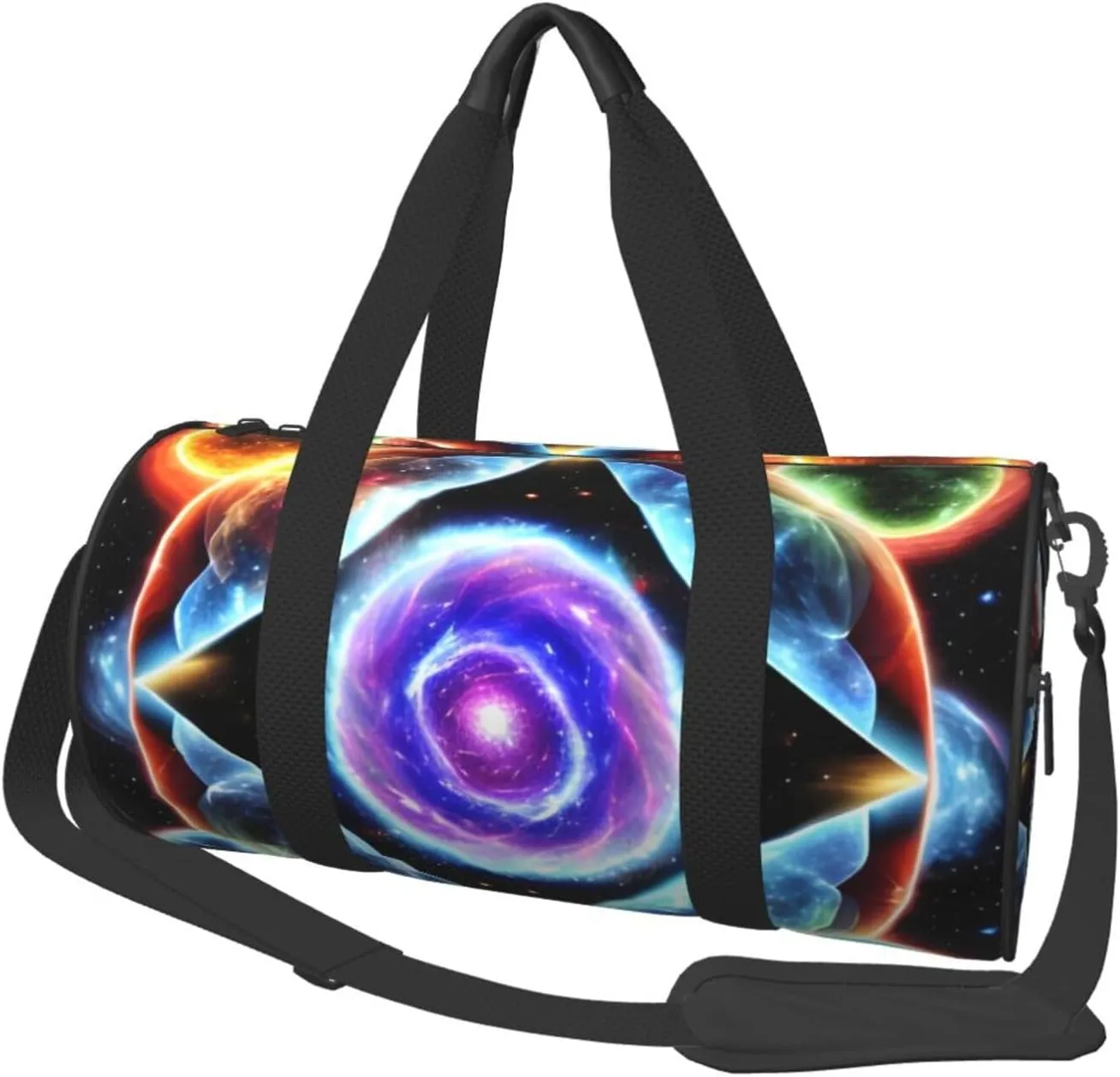 Cosmic Stars# Round Large Capacity Foldable Duffel Bag For Women Men, Gym Tote, Sports Duffel.