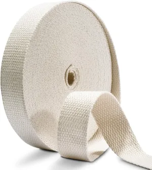 Cotton Webbing 1 Inch 12 Yards Natural Cotton Webbing Straps for Bags Handles, 1 Inch Weave Webbing for Cloth Tote Bag Straps Making,Cloth Belt, DIY Crafts Decoration (Natural 12Yards)
