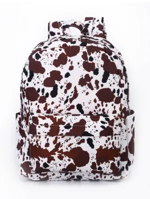 Cow Print Book Bag