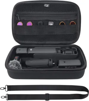 CQT Osmo Pocket 3 Case, Portable Storage Protective Bag Carrying Case for DJI Osmo Pocket 3 Creator Combo Accessories with shoulder straps (Creator Combo Bag)
