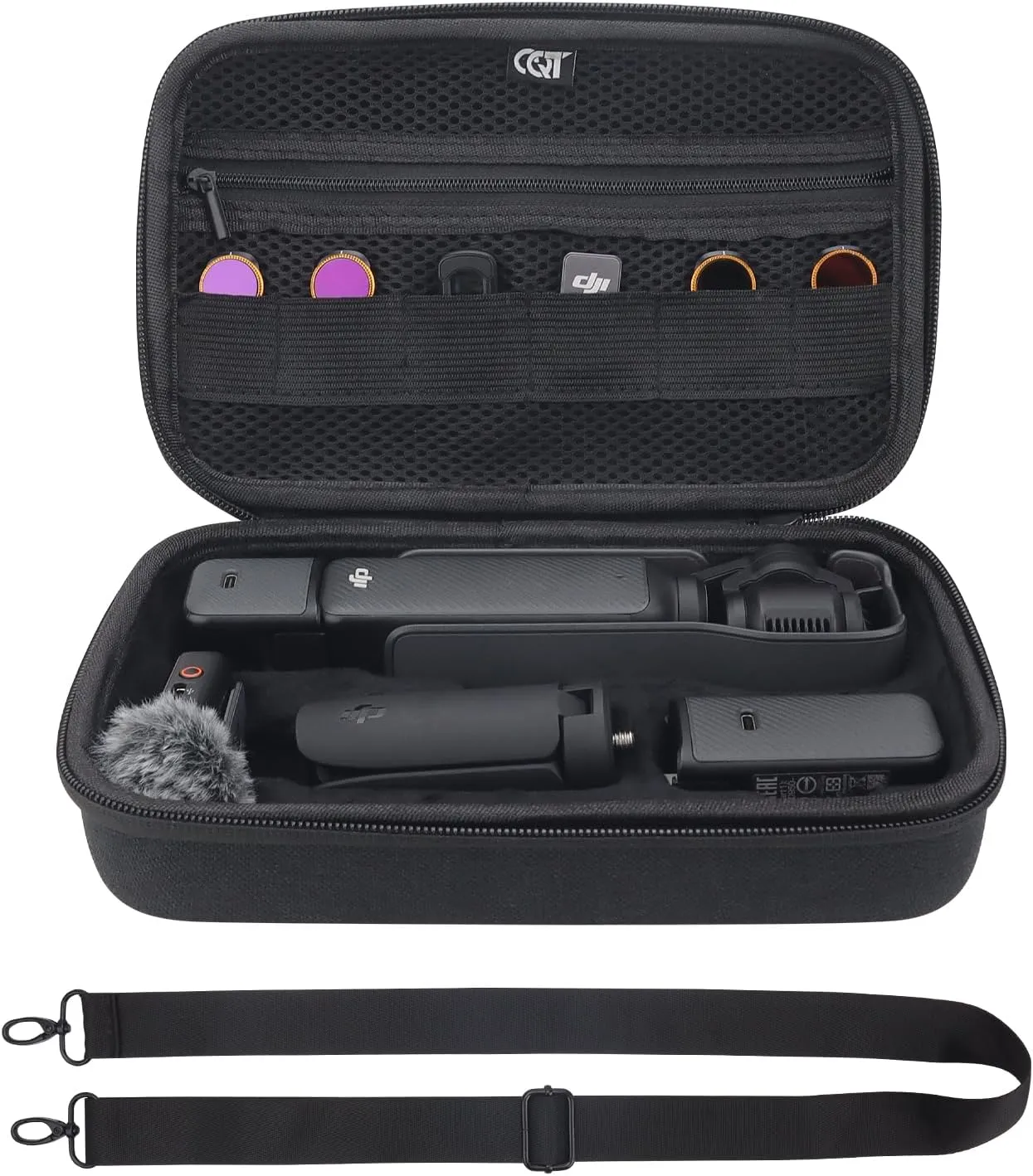 CQT Osmo Pocket 3 Case, Portable Storage Protective Bag Carrying Case for DJI Osmo Pocket 3 Creator Combo Accessories with shoulder straps (Creator Combo Bag)
