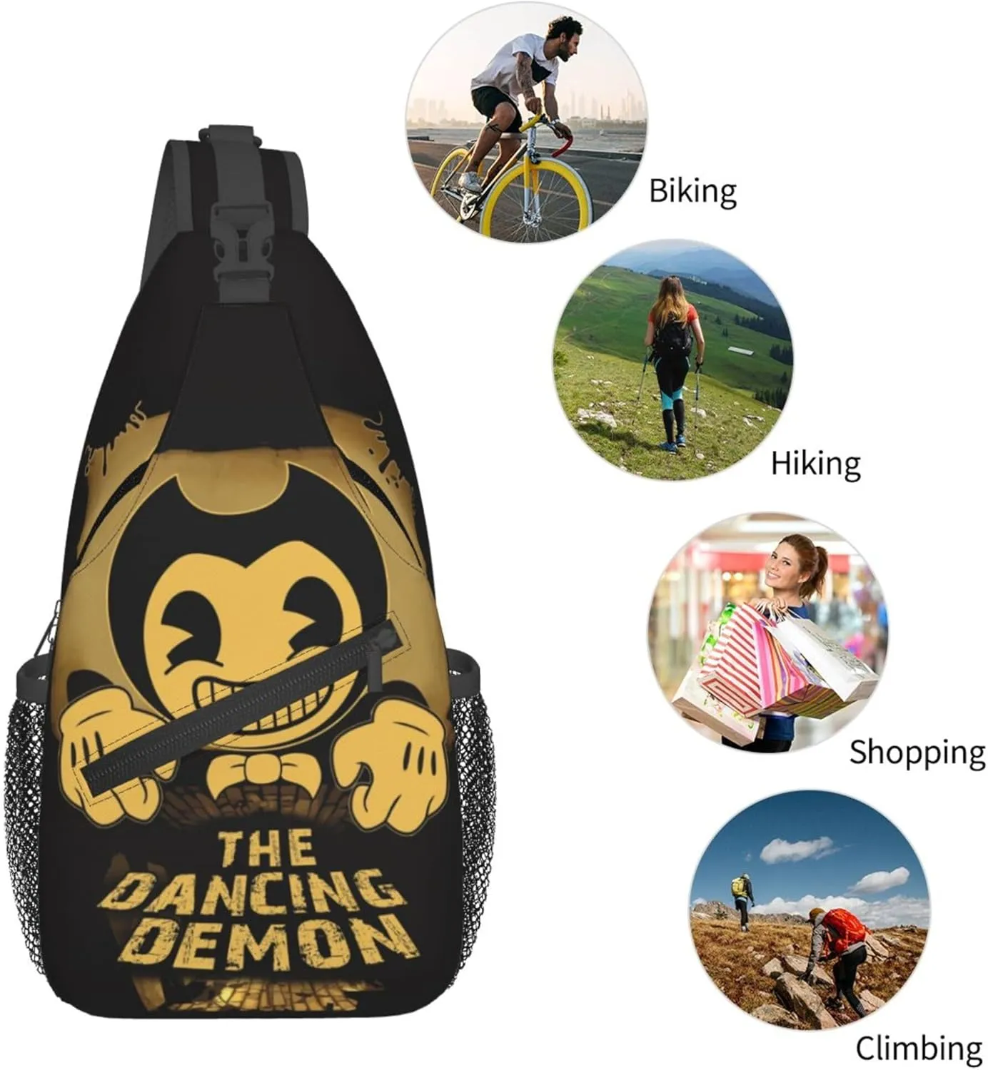 Cross Chest Bag Diagonally Sling Backpack Crossbody Funny BE&ndy Multipurpose Shoulder Bag Travel Hiking Daypack Running Sports