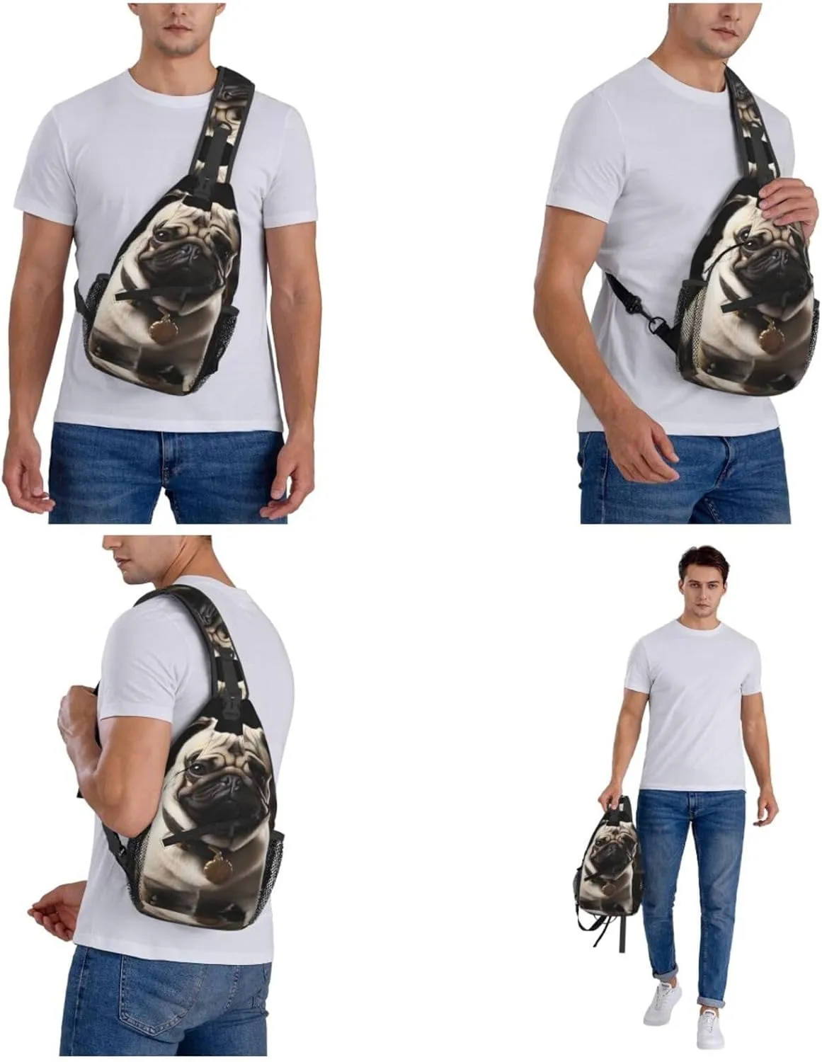 Cross Chest Bag Sling Backpack Deer Animal Sling Bag Crossbody Shoulder Bag Travel Hiking Daypack