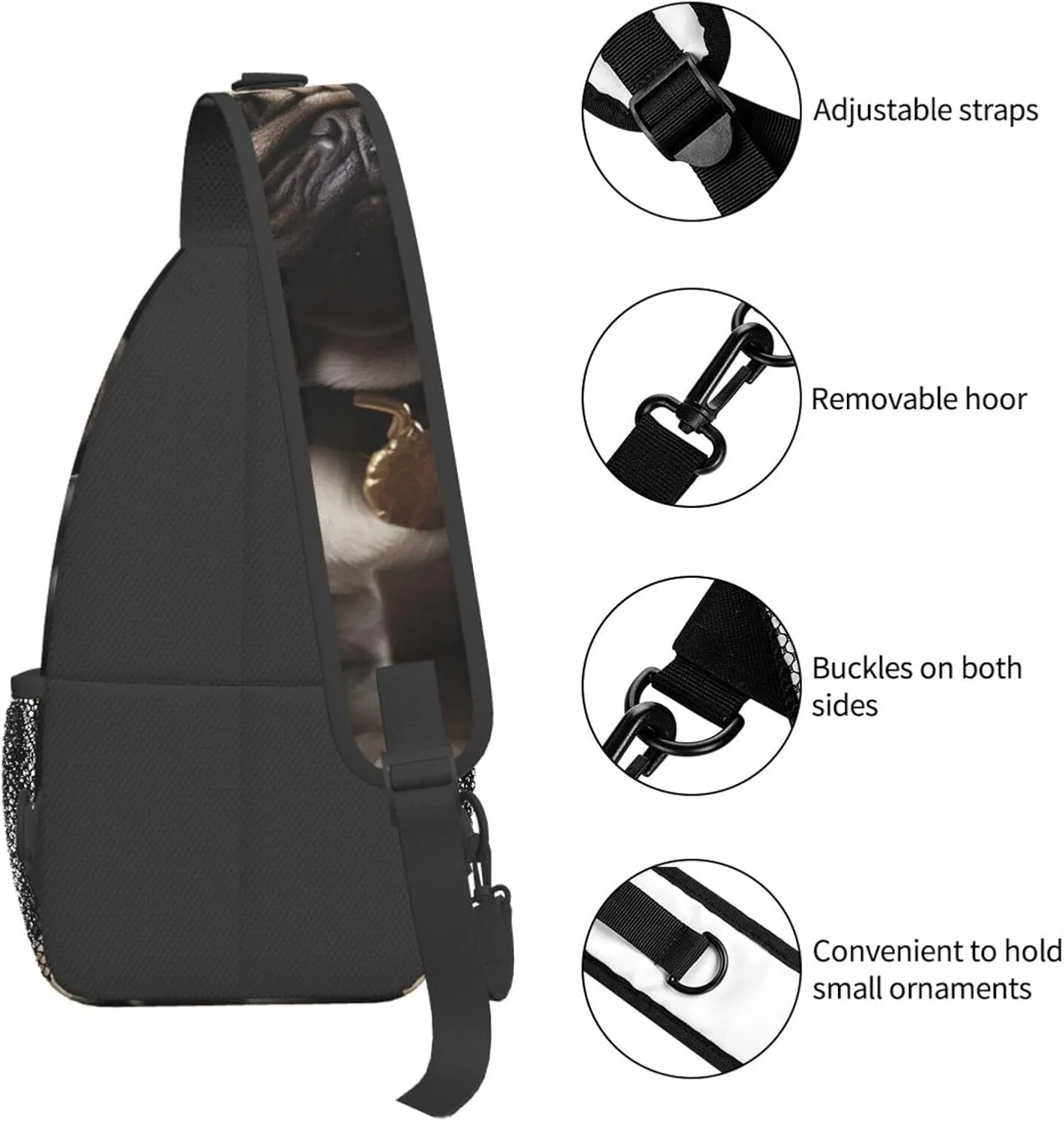 Cross Chest Bag Sling Backpack Deer Animal Sling Bag Crossbody Shoulder Bag Travel Hiking Daypack