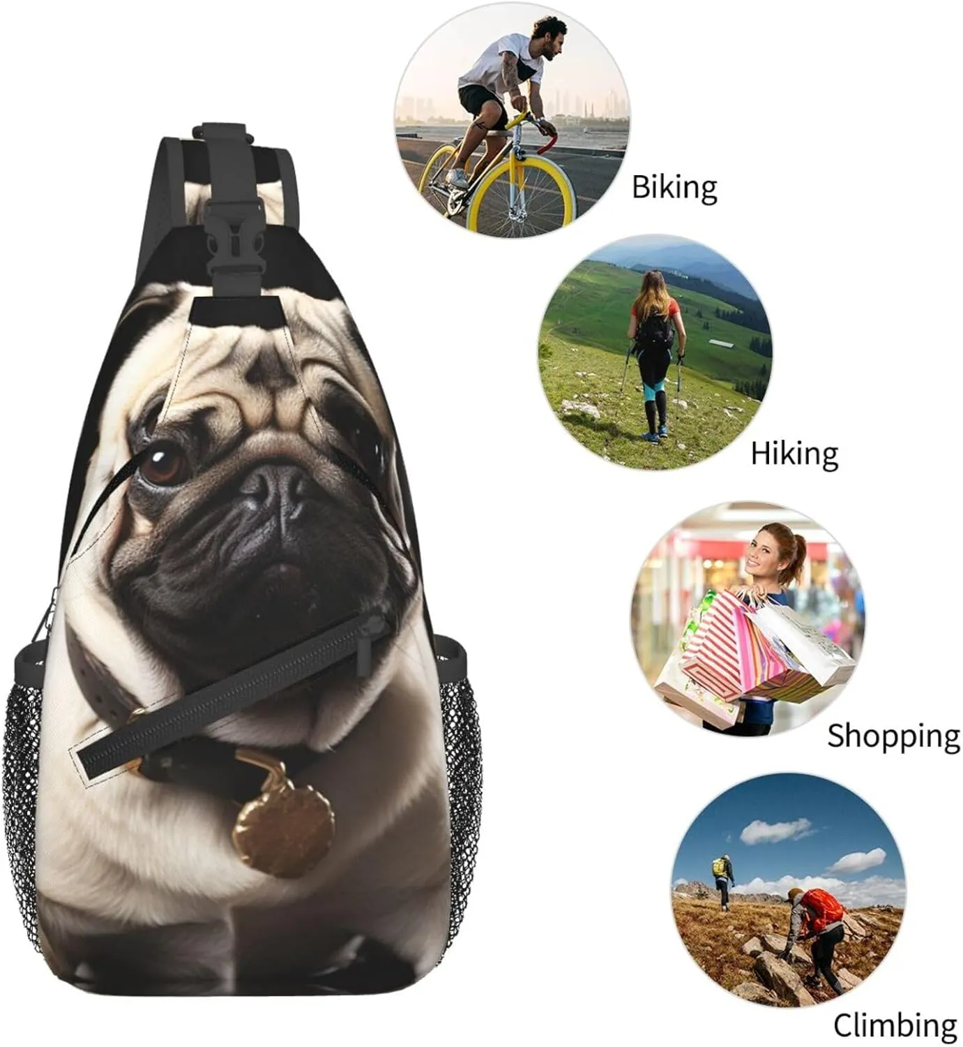 Cross Chest Bag Sling Backpack Deer Animal Sling Bag Crossbody Shoulder Bag Travel Hiking Daypack