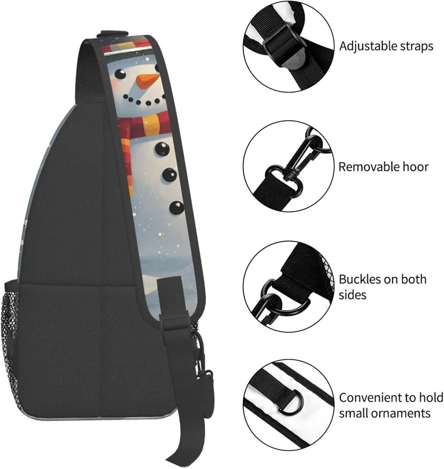 Cross Chest Bag Sling Backpack Rainbow Fish Scale Sling Bag Crossbody Shoulder Bag Travel Hiking Daypack