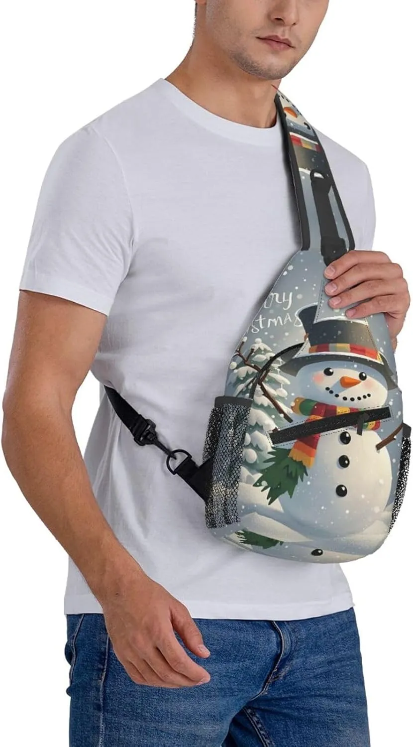 Cross Chest Bag Sling Backpack Rainbow Fish Scale Sling Bag Crossbody Shoulder Bag Travel Hiking Daypack