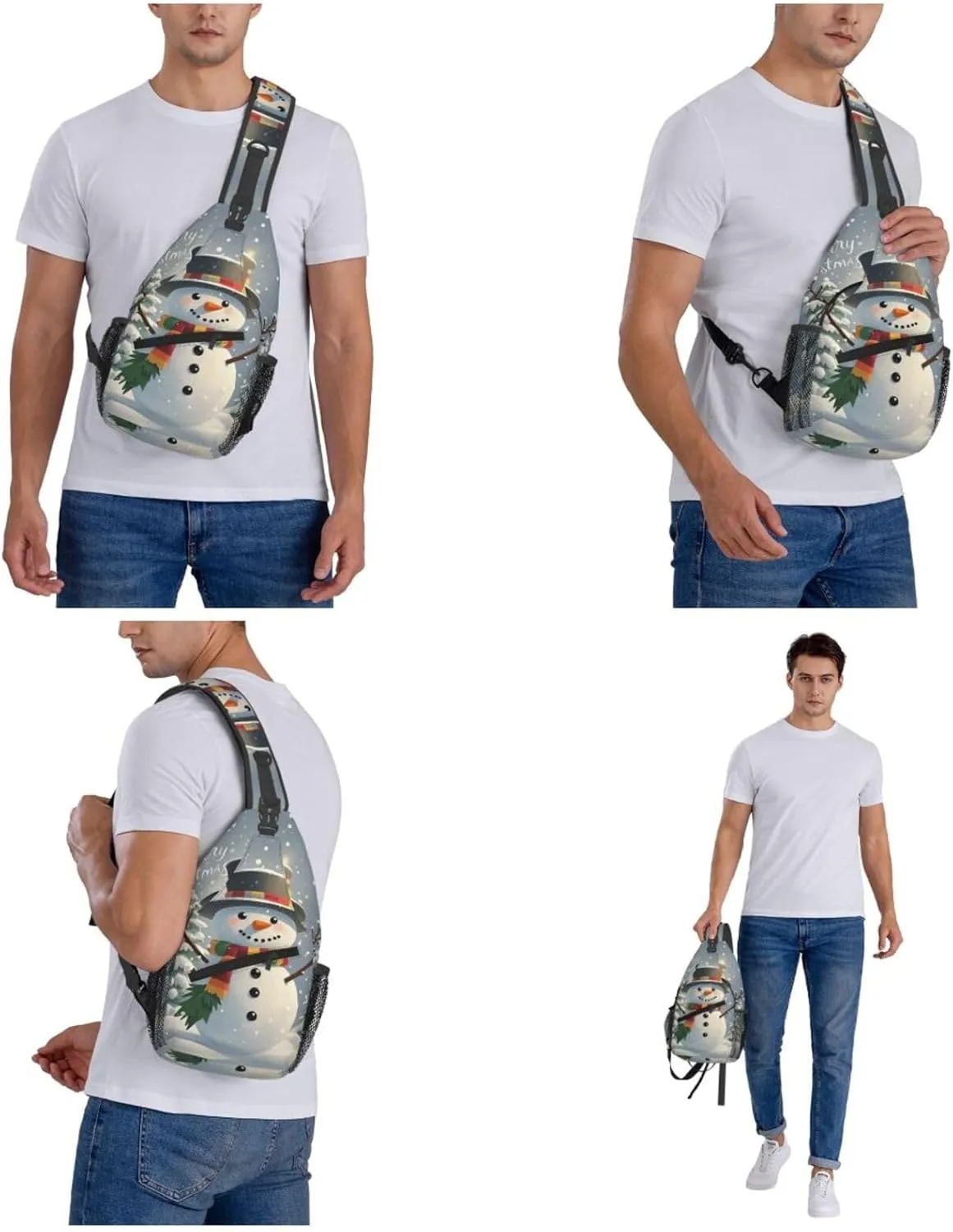 Cross Chest Bag Sling Backpack Rainbow Fish Scale Sling Bag Crossbody Shoulder Bag Travel Hiking Daypack