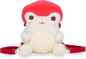 Cuddle Barn PlushGoals - Toadstool Wawa Backpack Stuffed Animal Kawaii Cute Red Mushroom Plush Bag Crossbody, 9 inches