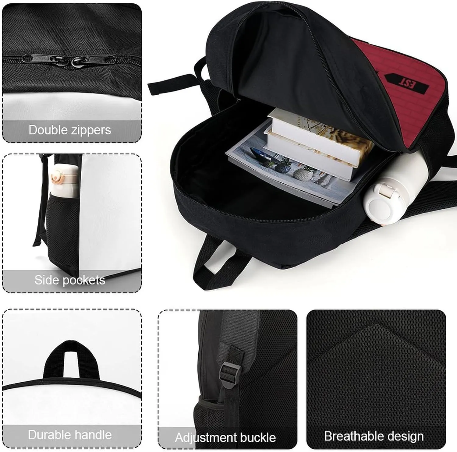 Custom Atlanta Backpacks for Men Women Travel Laptop Bag Add Name Number Football Fan Gifts For Boy Girl