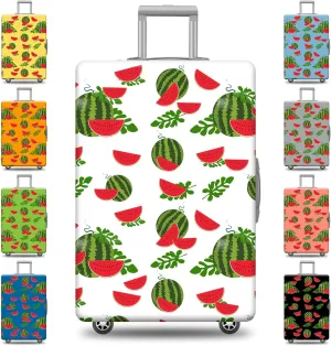 Custom Hawaiian Suitcase Cover Summer Fruit Watermelon Travel Luggage Cover Tropical Print Washable Suitcase Protector, 4 Size 17 Color Options