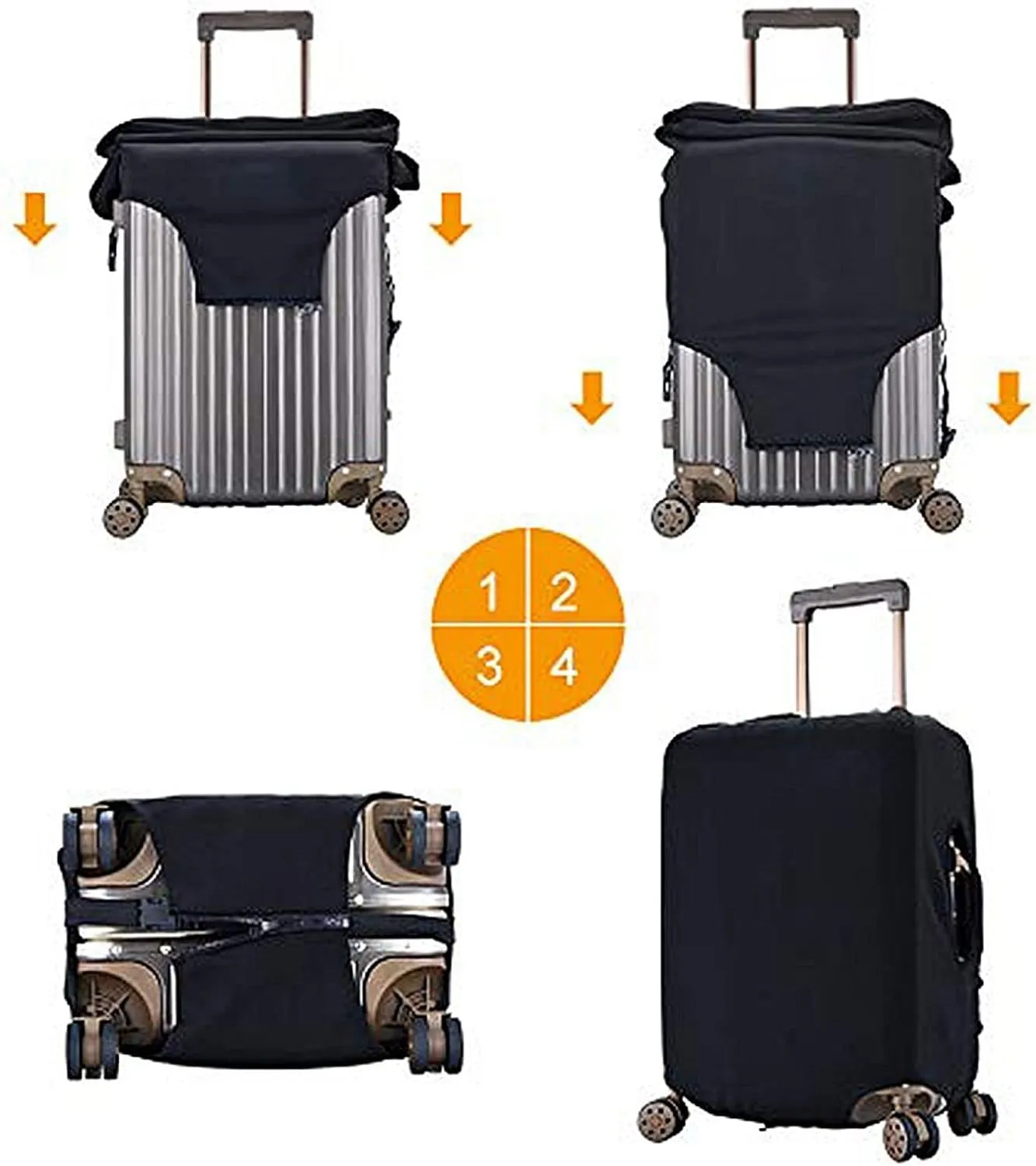 Custom Luggage Cover for 18-32 Inch Elastic Washable Stretch Suitcase Protector Anti-Scratch Personalized Design Travel Suitcase Cover for Kid and Adult S (18-21 inch suitcase)