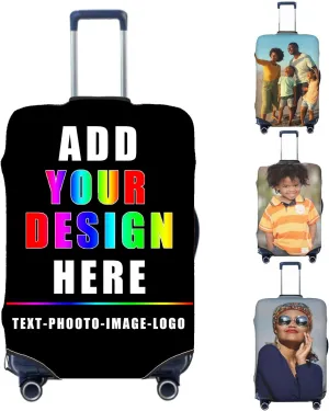 Custom Luggage Cover for 18-32 Inch Elastic Washable Stretch Suitcase Protector Anti-Scratch Personalized Design Travel Suitcase Cover for Kid and Adult S (18-21 inch suitcase)