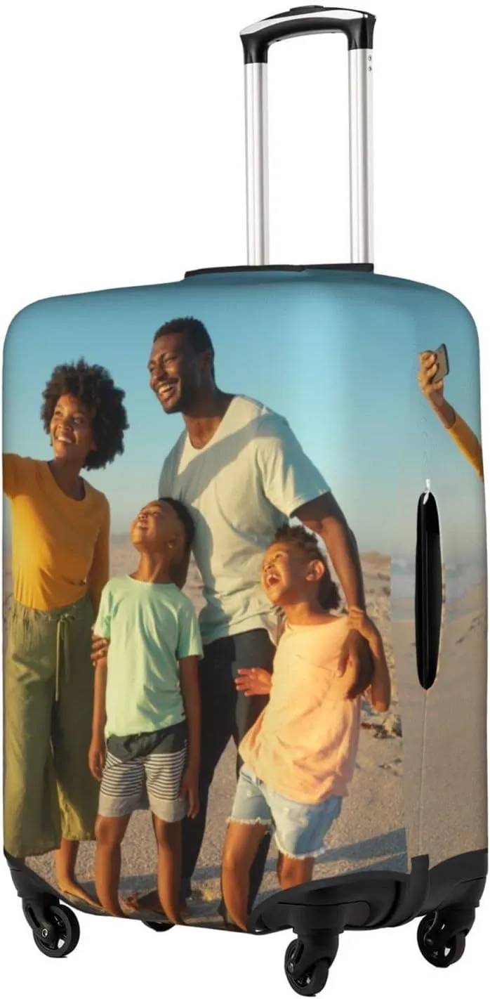 Custom Luggage Cover for 18-32 Inch Elastic Washable Stretch Suitcase Protector Anti-Scratch Personalized Design Travel Suitcase Cover for Kid and Adult S (18-21 inch suitcase)