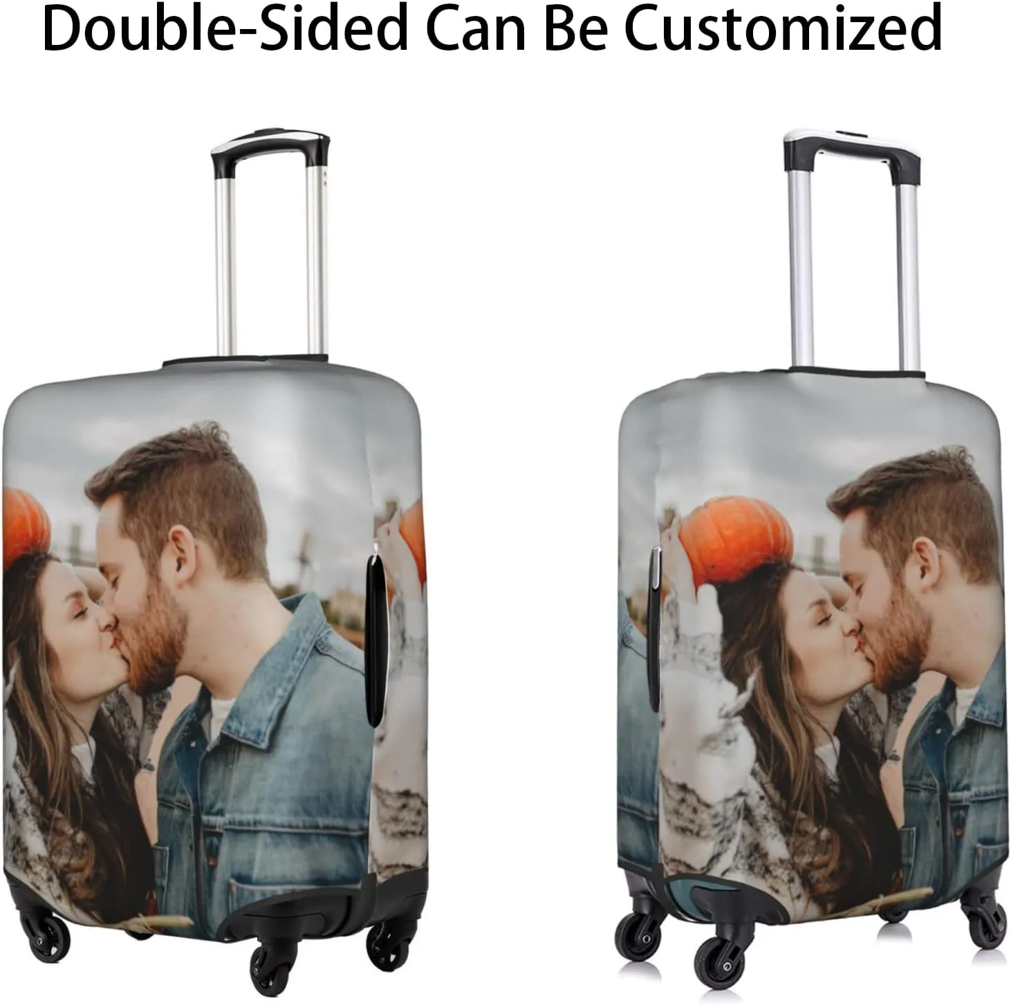 Custom Luggage Cover for Suitcase Personalized Design Your Own Photo Name Logo Customize Elastic Travel Suitcase Cover Washable Anti-Scratch Suitcase Protector Cover for Travel Business S - XL (L)
