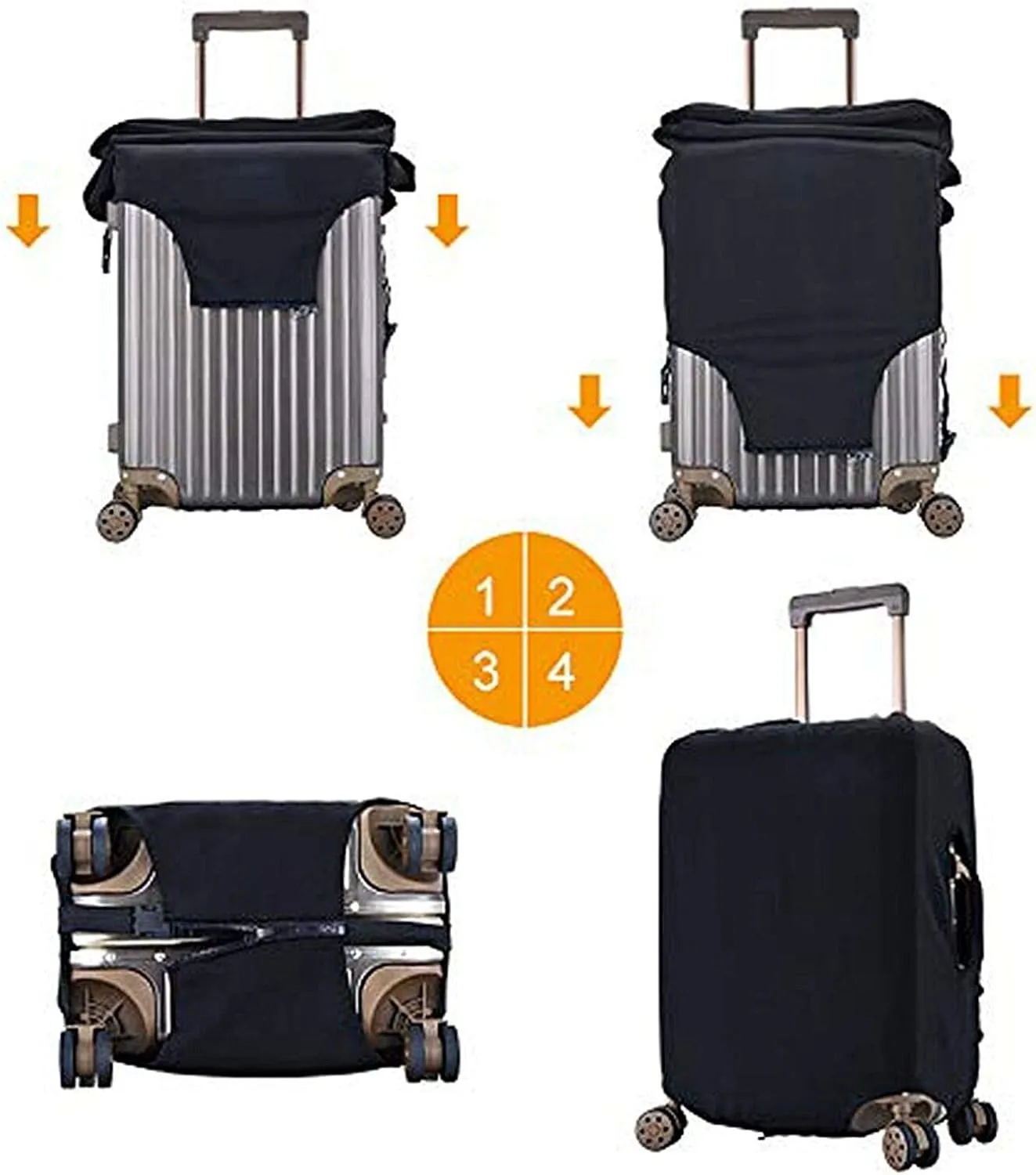 Custom Luggage Cover For Suitcase,Personalized Design Your Image Photo Logo Text,Customize Elastic Travel Suitcase Cover Washable Suitcase Protector Cover -L(A Little Large)