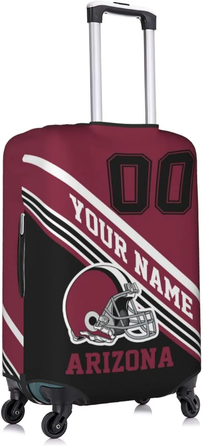 Custom Luggage Cover, Personalized Arizona Suitcase Cover for Vacation Travel, Design Your Name and Number Washable Elastic Luggage Protector Gifts for Men Women Fans