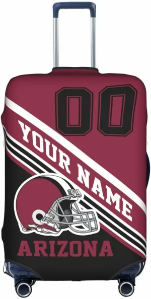 Custom Luggage Cover, Personalized Arizona Suitcase Cover for Vacation Travel, Design Your Name and Number Washable Elastic Luggage Protector Gifts for Men Women Fans
