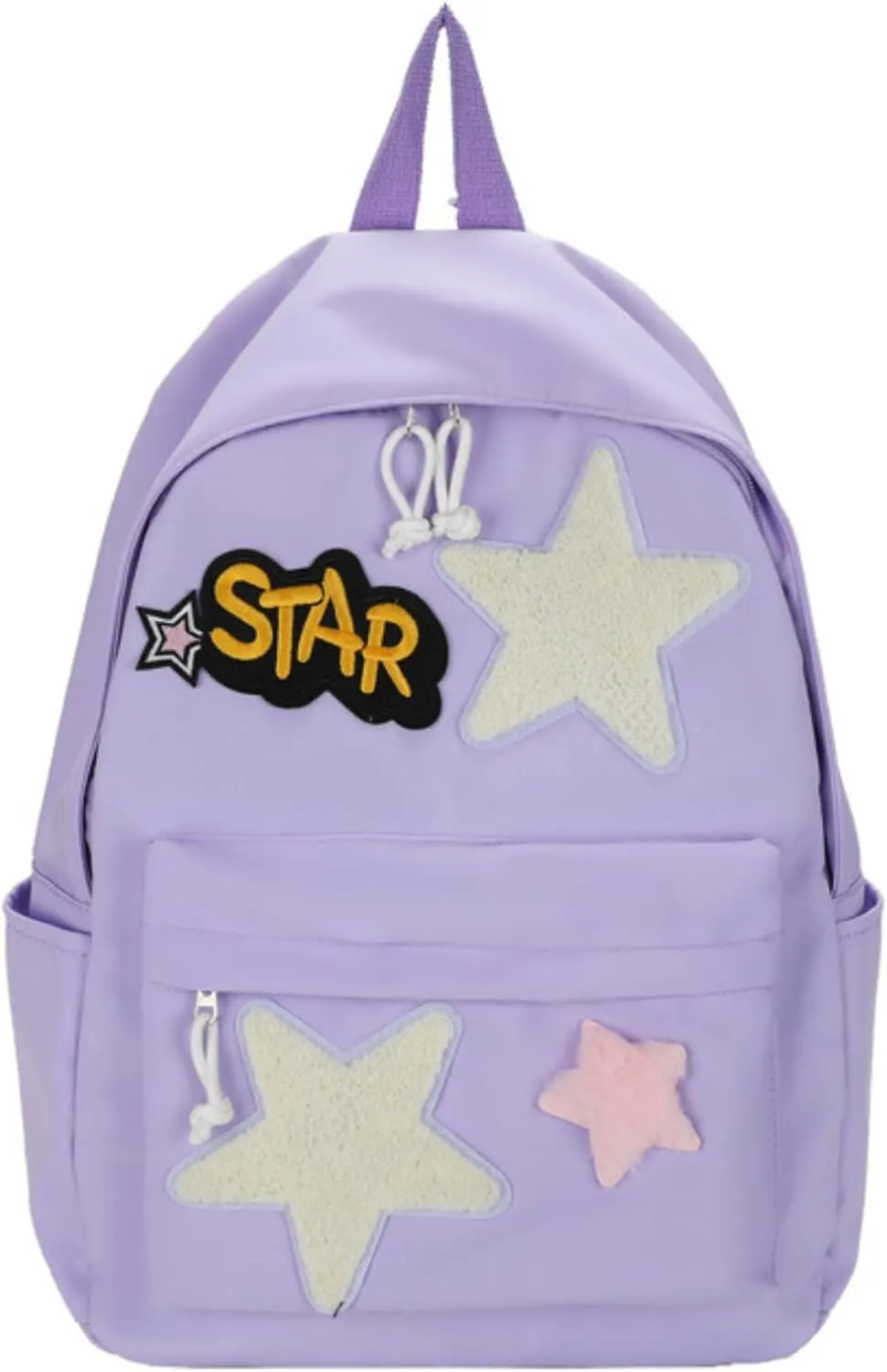 Cute Backpack for Women Men, Kawaii Y2K Design Trendy Colorful Harajuku Hiking Travel Backpack Aesthetic Backpack (Purple)