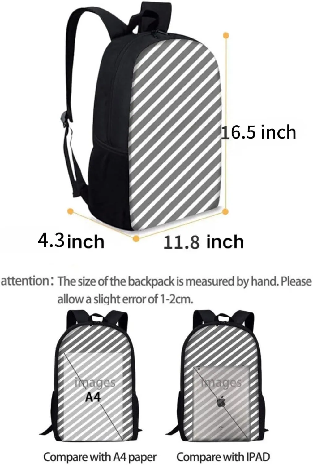 Cute Backpack for Women Men, Kawaii Y2K Design Trendy Colorful Harajuku Hiking Travel Backpack Aesthetic Backpack (Purple)