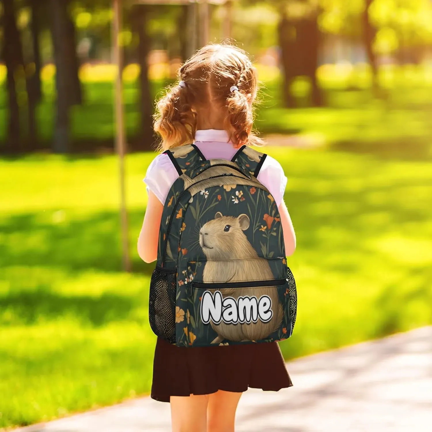 Cute Capybara Large Backpack Fashion Travel Backpacks for Business Women Men Casual Laptop Bag Waterproof Lightweight Shoulder Bags 16in
