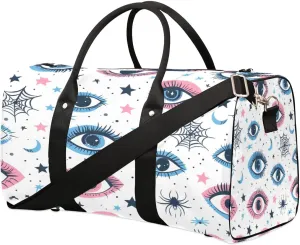Cute Eyes Balls Pattern Travel Duffel Bag for Women Men Foldable Sport Gym Tote Bag Lightweight Waterproof Weekender Overnight Bag for Weekend Holiday Gym Swim Yoga