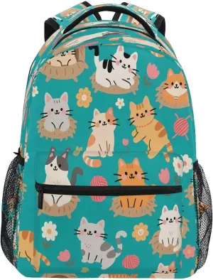 Cute Llama School Backpacks Cartoon Ice Cream Student Backpack Big For Girls Kids Elementary School Shoulder Bag Bookbag