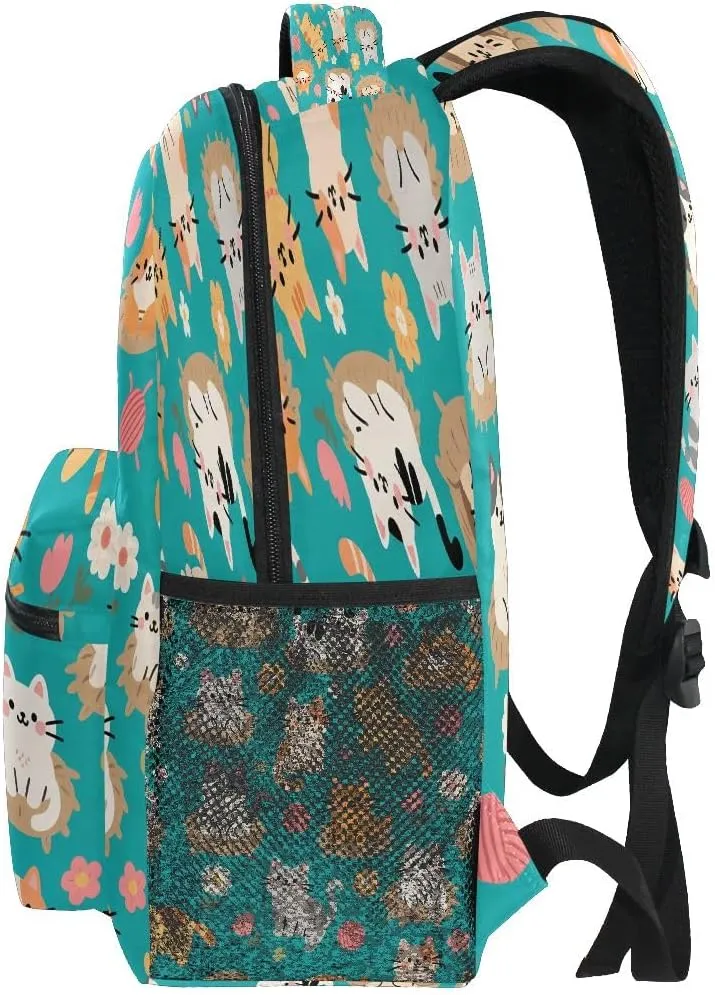 Cute Llama School Backpacks Cartoon Ice Cream Student Backpack Big For Girls Kids Elementary School Shoulder Bag Bookbag