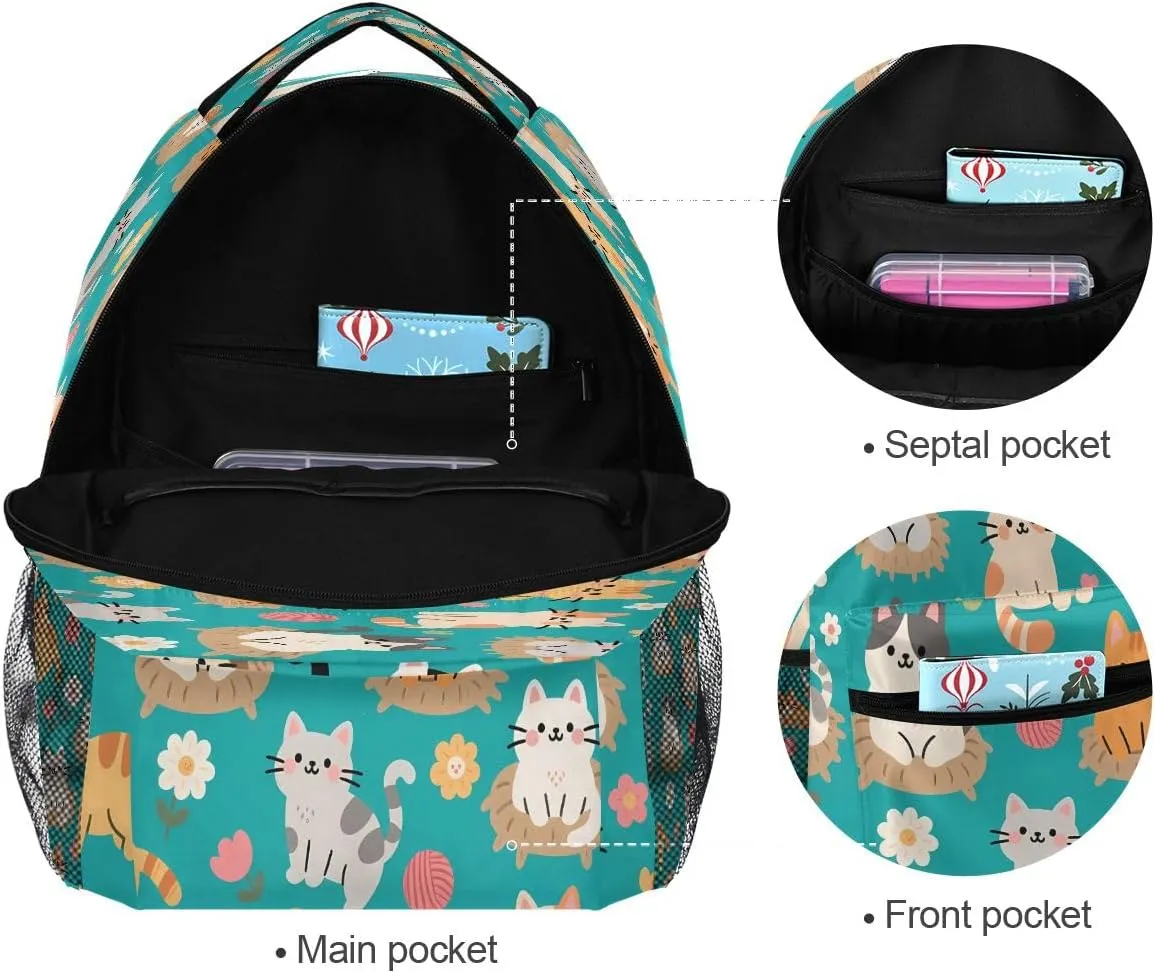 Cute Llama School Backpacks Cartoon Ice Cream Student Backpack Big For Girls Kids Elementary School Shoulder Bag Bookbag