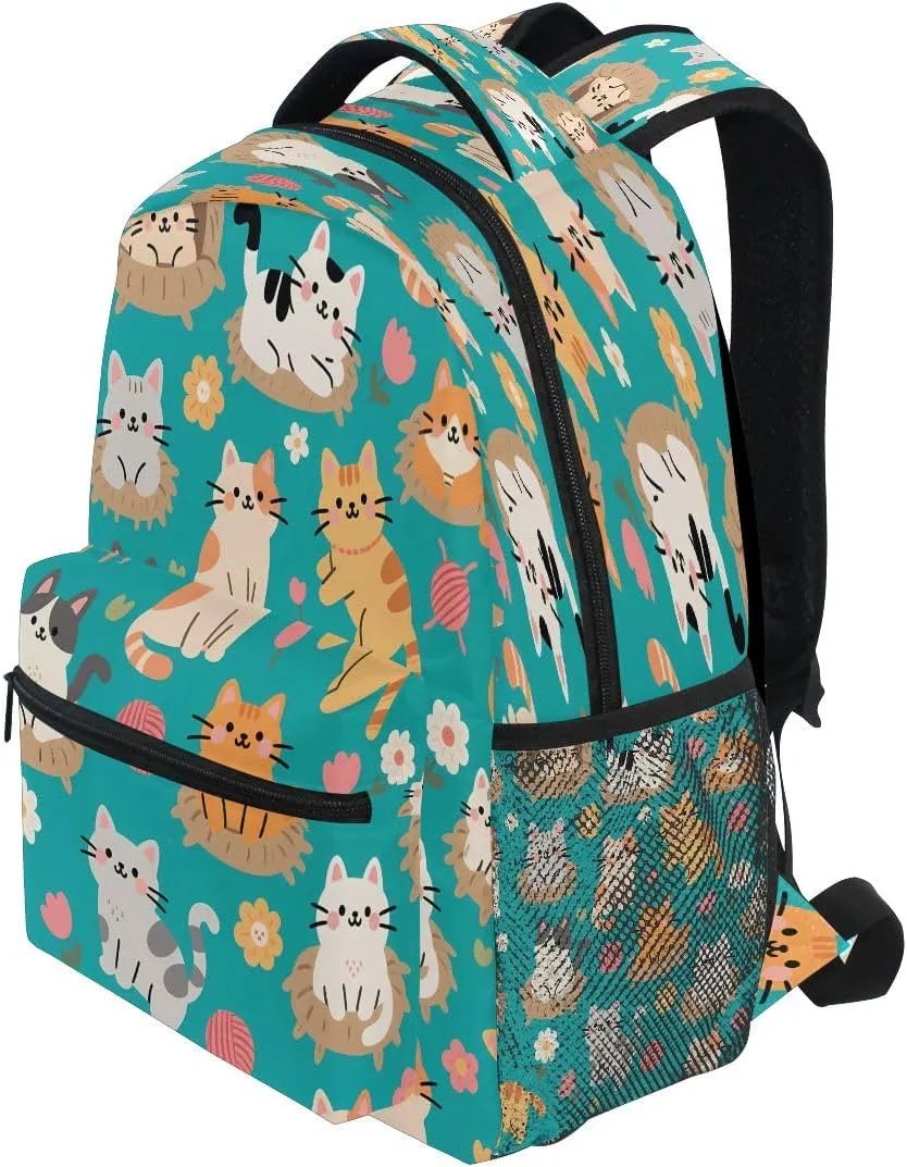 Cute Llama School Backpacks Cartoon Ice Cream Student Backpack Big For Girls Kids Elementary School Shoulder Bag Bookbag