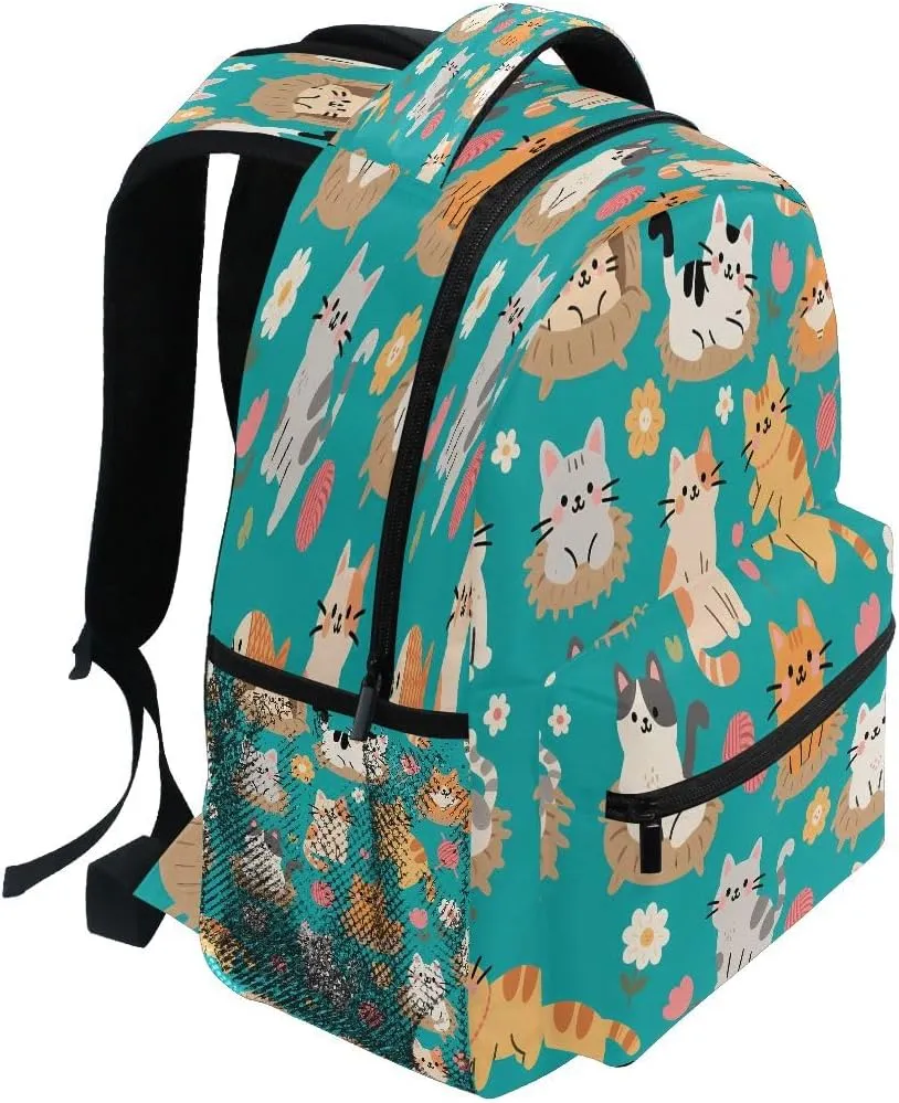 Cute Llama School Backpacks Cartoon Ice Cream Student Backpack Big For Girls Kids Elementary School Shoulder Bag Bookbag