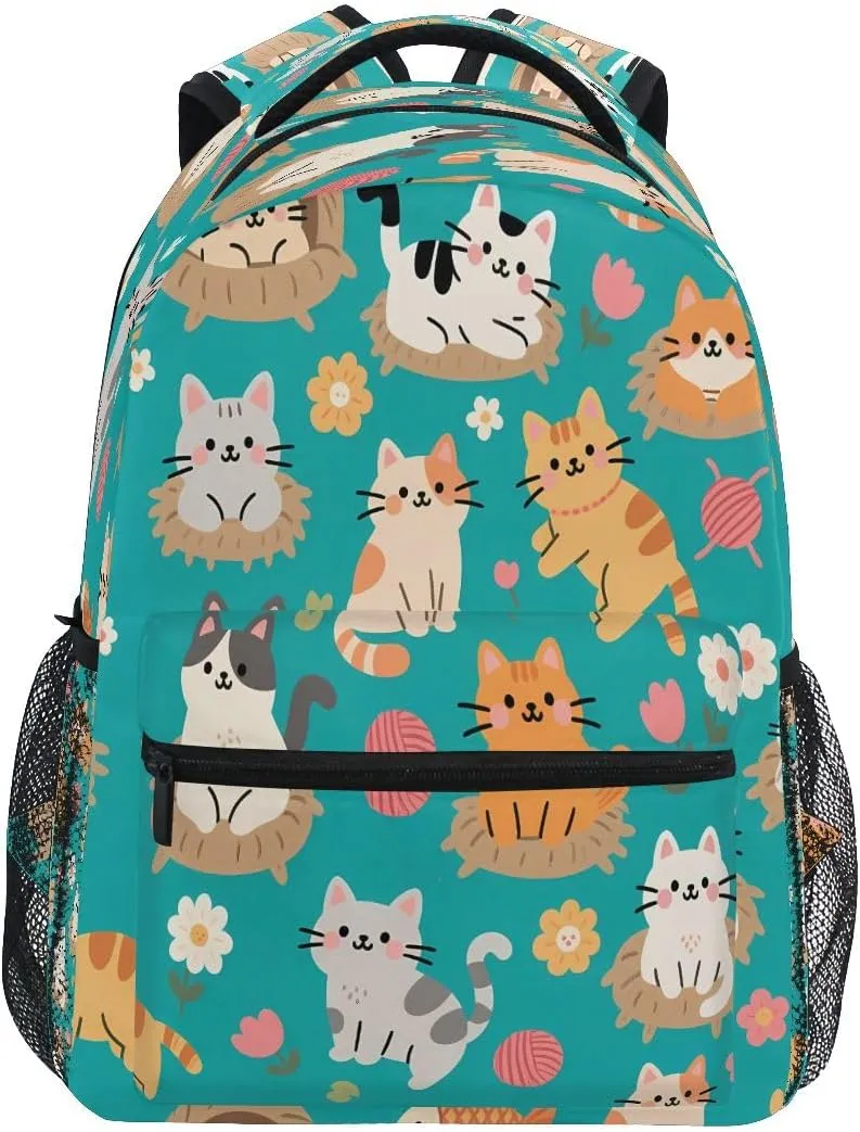 Cute Llama School Backpacks Cartoon Ice Cream Student Backpack Big For Girls Kids Elementary School Shoulder Bag Bookbag