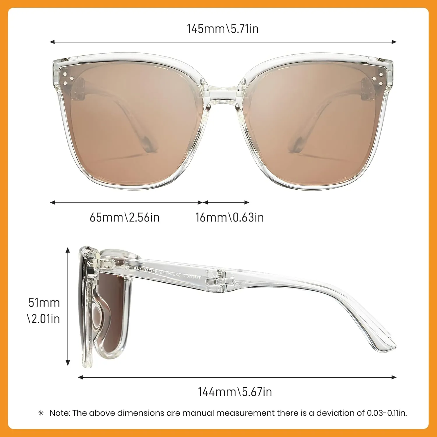 Cyxus Round Foldable Sunglasses for Women Men Polarized UV 400 Protection Folding Sun Glasses