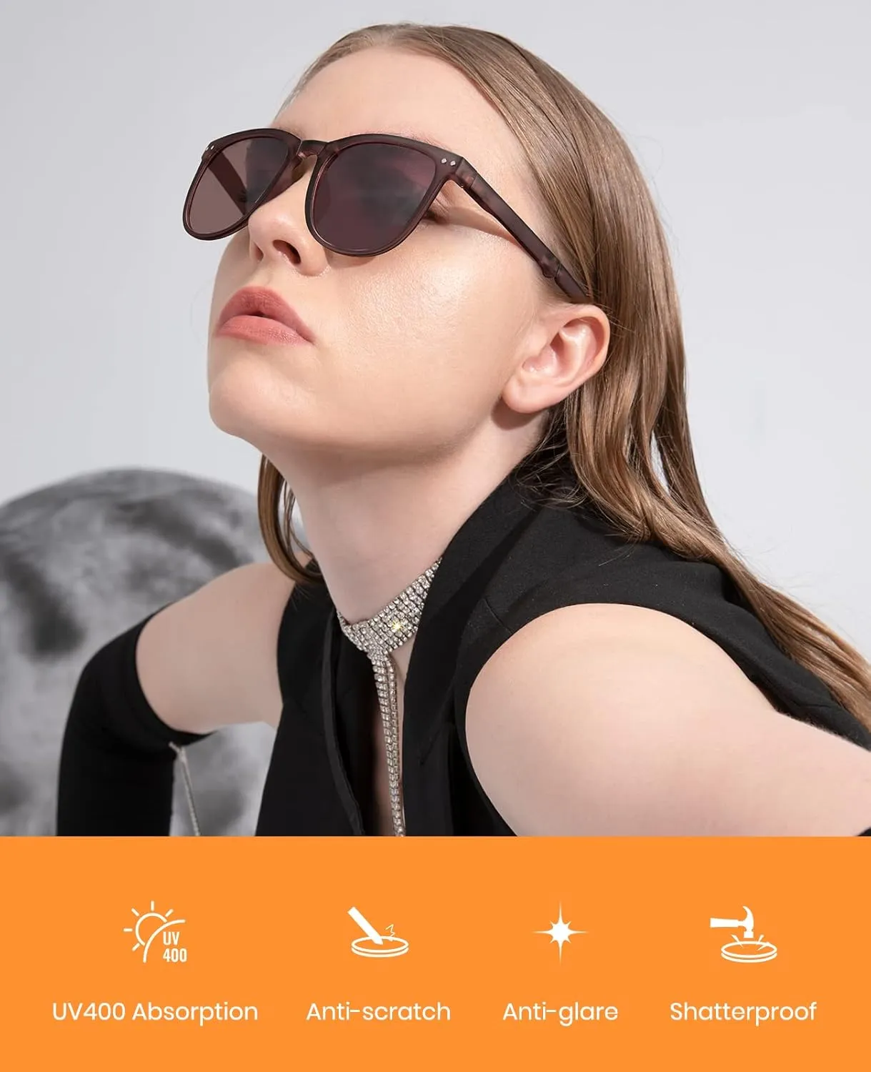 Cyxus Round Foldable Sunglasses for Women Men Polarized UV 400 Protection Folding Sun Glasses