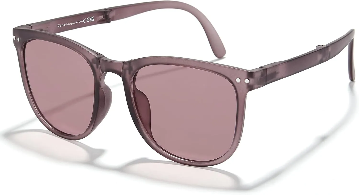 Cyxus Round Foldable Sunglasses for Women Men Polarized UV 400 Protection Folding Sun Glasses