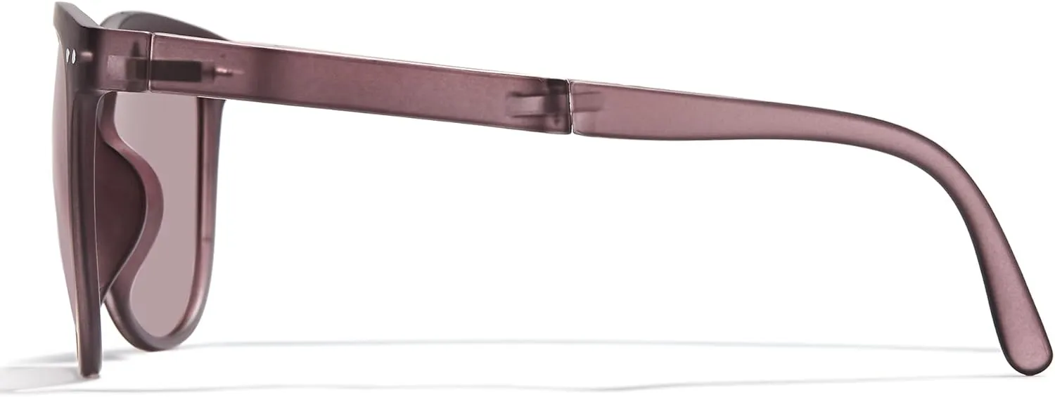 Cyxus Round Foldable Sunglasses for Women Men Polarized UV 400 Protection Folding Sun Glasses