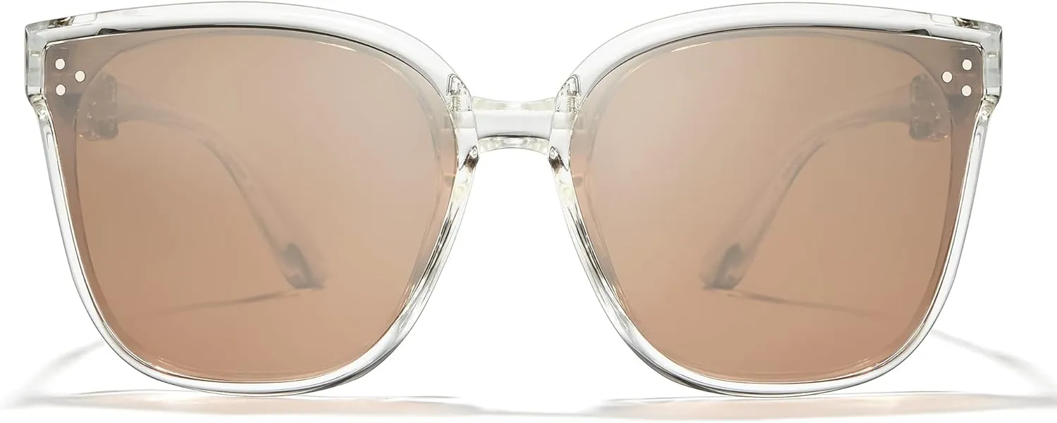 Cyxus Round Foldable Sunglasses for Women Men Polarized UV 400 Protection Folding Sun Glasses
