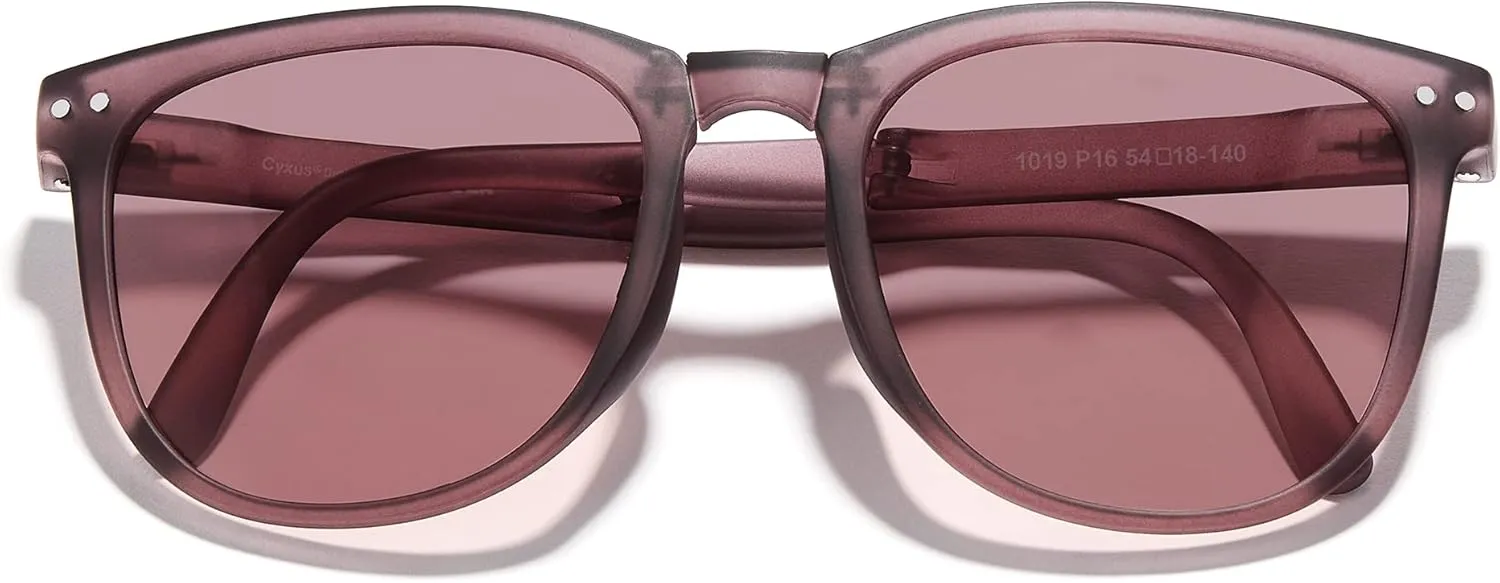 Cyxus Round Foldable Sunglasses for Women Men Polarized UV 400 Protection Folding Sun Glasses