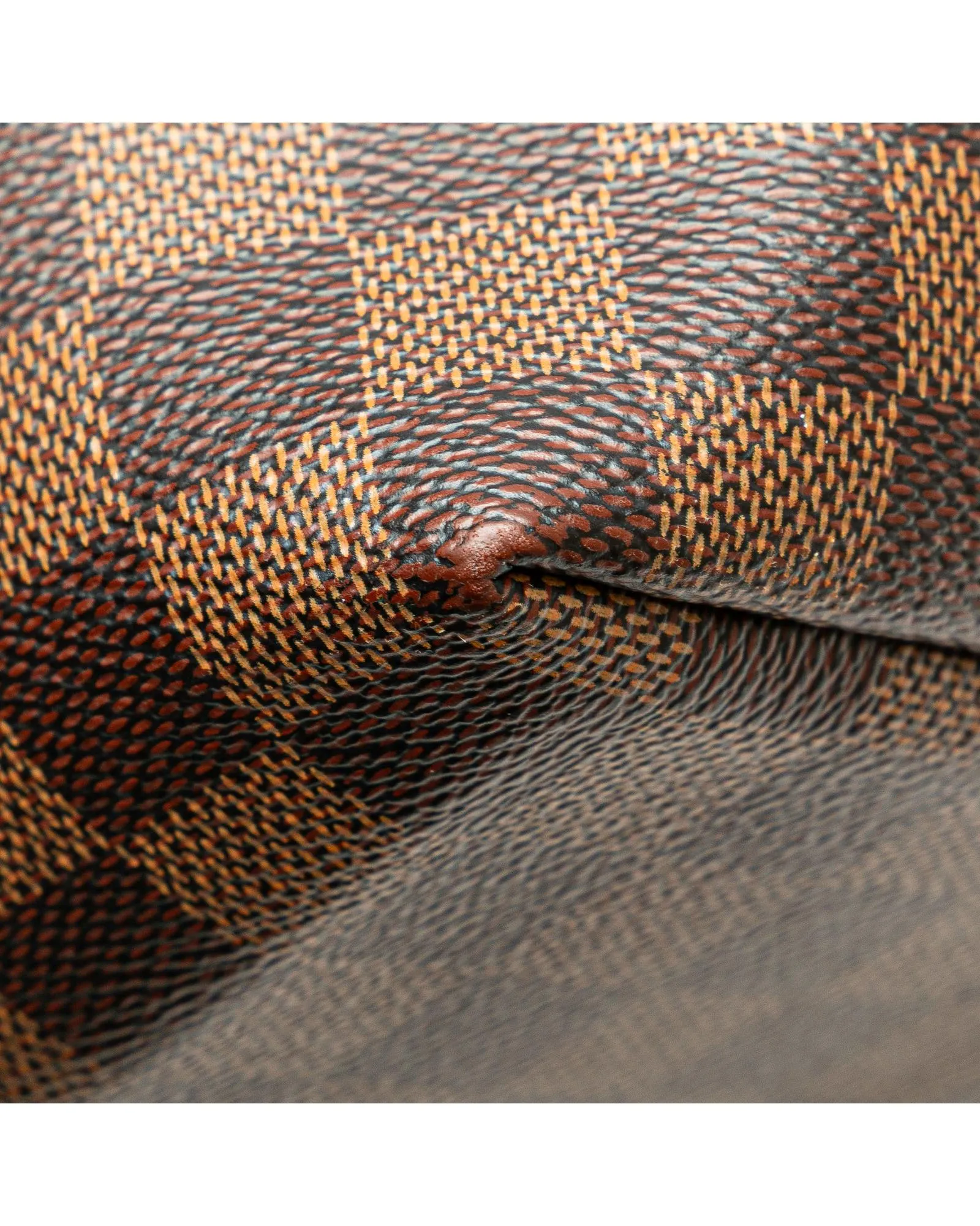 Damier Ebene Clapton Canvas Leather Top Handle Bag