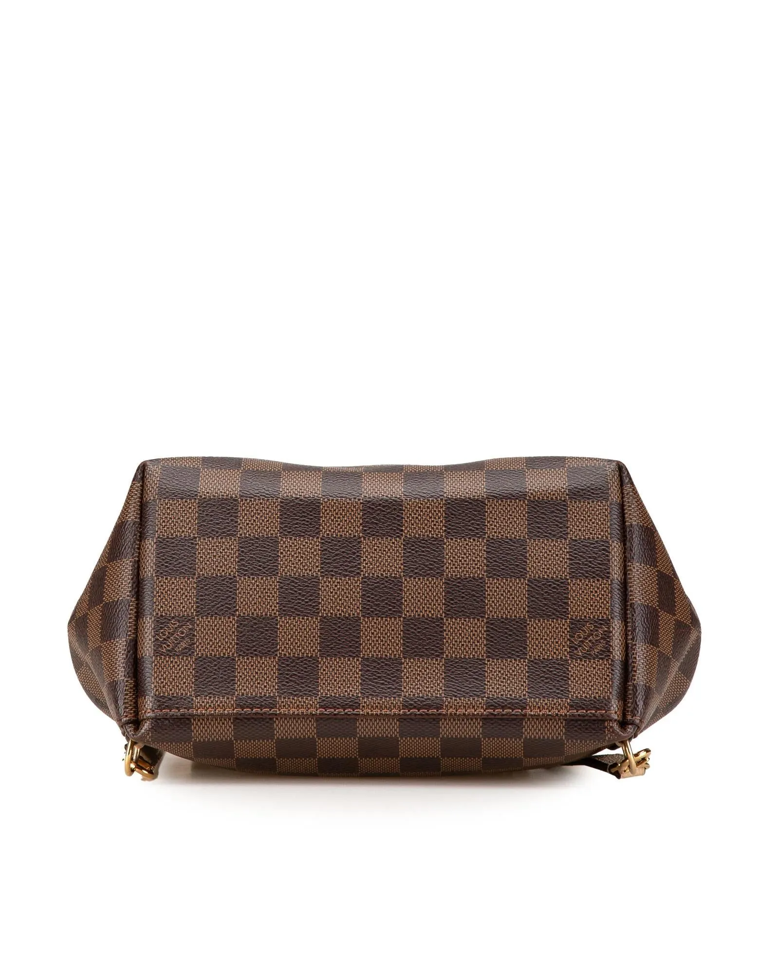 Damier Ebene Clapton Canvas Leather Top Handle Bag