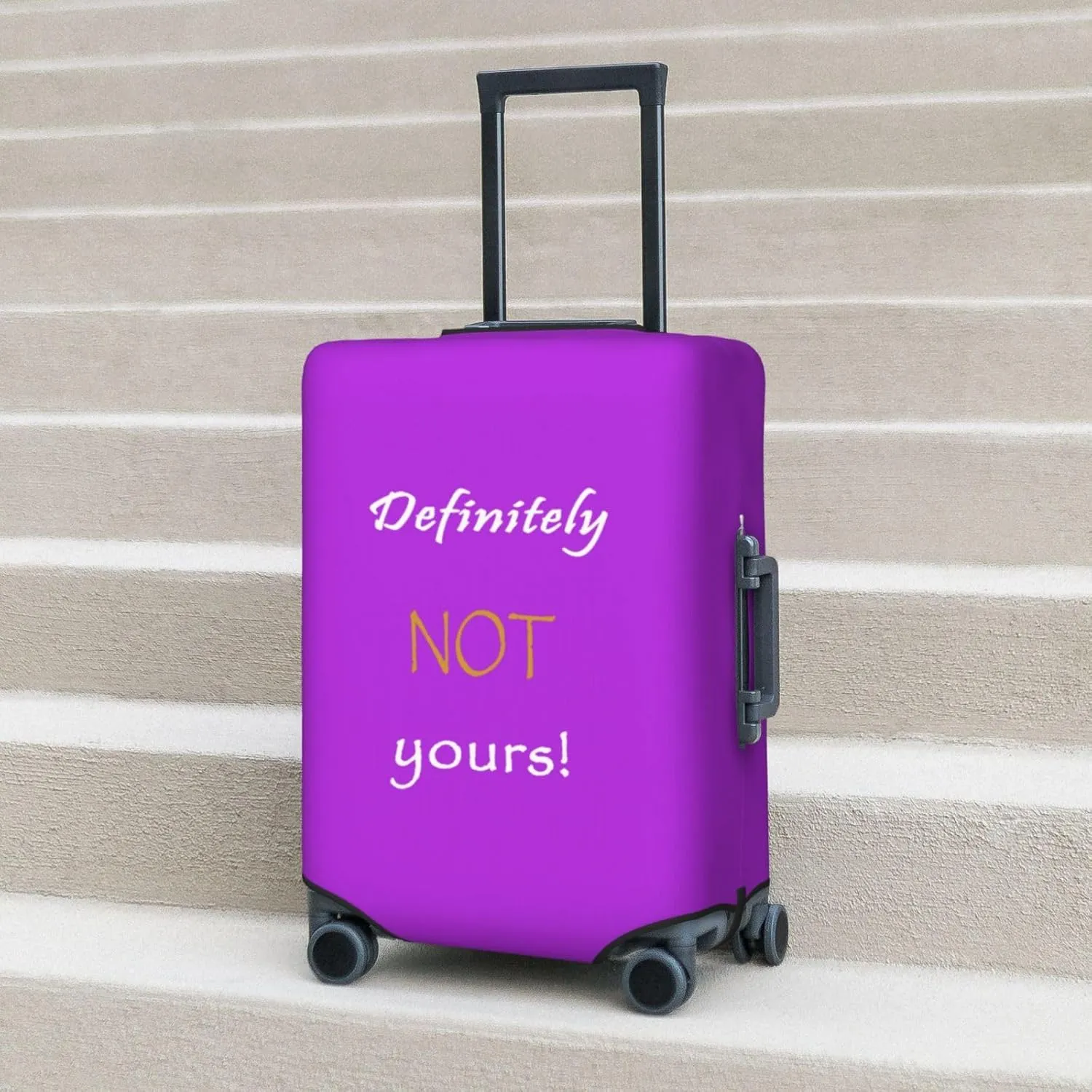 Definitely Not Yours Travel Luggage Cover Fits 18-32 Inch Luggage, Stretch Suitcase Cover Protector with Concealed Zipper for Wheeled Suitcase Tsa Approved