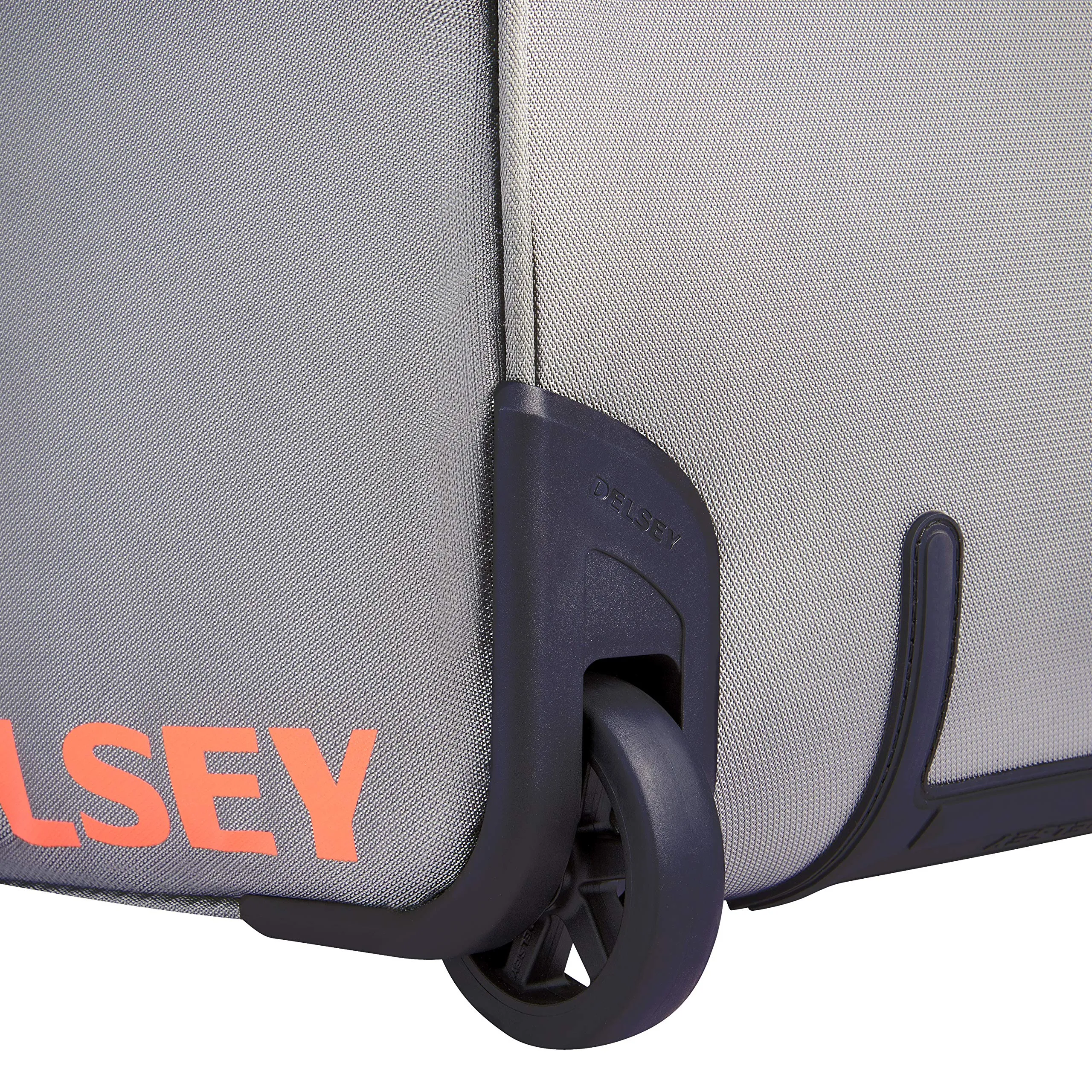 DELSEY Paris Egoa Rolling Travel Duffel Bag with 100% Recycled Materials, Light Gray, Checked-Medium 25 Inch
